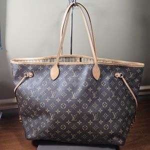 Authentic Louis Vuitton Neverfull Gm Large Shoulder Tote Bag